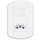 Ver imagem 1 de Interruptor Simples 16A/250 Volts e Tomada 2P+T 10A/250 Volts - Distanciado - Blanc Mais - 11339244