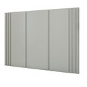 Ver imagem 1 de Cabeceira Cama Solteiro Ripada 1,60m Prt 100% Mdf Casa Lar Cor:prata
