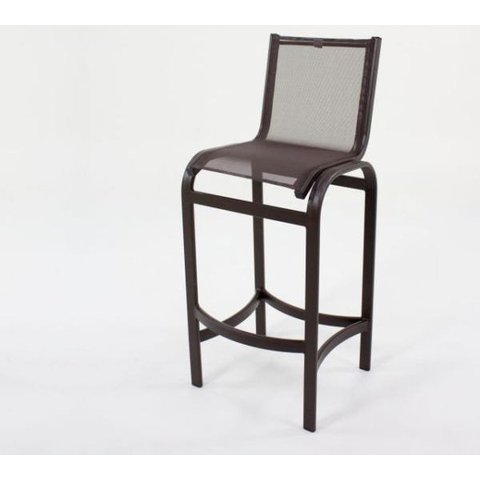 Banqueta de alumínio e tela sling para bar e bancada - Sarah Móveis