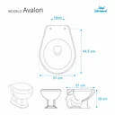 Ver imagem 2 de Assento Sanitário Poliester com Amortecedor Avalon Bone (Bege Claro) para Vaso Ideal Standard
