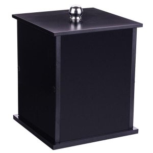 Lixeira Quadrada Preto Para Banheiro 26cm Capacidade 6,2l