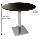 Ver imagem 6 de Mesa de Jantar Redonda 70 cm Tampo Preto em MDP Base Alpha Inox