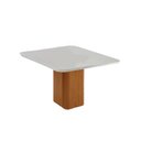 Ver imagem 6 de Sala de Jantar Completa Maldivas C/ Tampo Madeirado C/ Vidro Canto Curvo 90x90cm e 4 Cadeiras