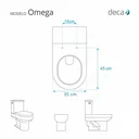 Ver imagem 2 de Assento Sanitário com Amortecedor Omega Creme para Vaso Deca
