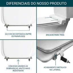 Assento Sanitário Almofadado Calypso Branco para Vaso Incepa - 4