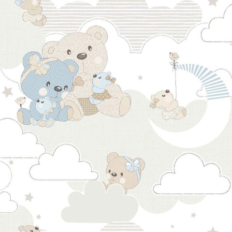 Papel de Parede Mondo Baby Cute Bear 13037 - Rolo 10m X 0,53m
