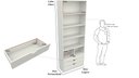 Ver imagem 2 de Armário Misto Prateleira Gaveta M34 100% Mdf (closet, Loja) Vetorial Móveis
