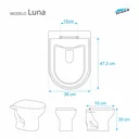Ver imagem 3 de Tampa de Vaso Luna Branco para bacia Icasa