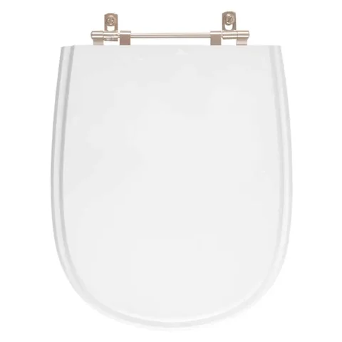 Tampa de Vaso Poliester Paris Branco para bacia Ideal Standard