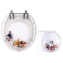 Ver imagem 1 de Kit Tampa de Vaso e Lixeira Decorada Conchas Fundo do Mar