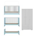 Ver imagem 6 de Quarto Infantil com Berço Colchão Incluso e Guarda-roupas Algodão Doce Multimóveis Mp4248