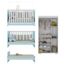 Ver imagem 5 de Quarto Infantil com Berço Colchão Incluso e Guarda-roupas Algodão Doce Multimóveis Mp4248