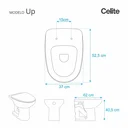 Ver imagem 2 de Tampa de Vaso Poliester Up Bege Claro para bacia Celite