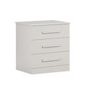 Ver imagem 1 de Mesa de Cabeceira 3 Gavetas Rubi Branco