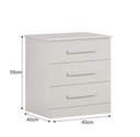 Ver imagem 2 de Mesa de Cabeceira 3 Gavetas Rubi Branco