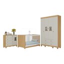 Ver imagem 2 de Quarto de Bebê Completo com Berço Americano 3 em 1 Ternura Multimóveis Mp4647 Madeirado/off White