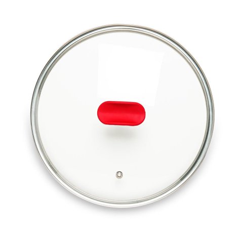 Tampa de Vidro Temperado Ichef 24cm Vermelha | Vermelho Nac 24cm