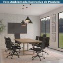Ver imagem 6 de Kit 2 Cadeiras Escritório Manhattan Black Esteirinha Presidente Fratini Pu Preto Base Rodízio