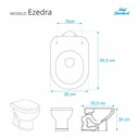 Ver imagem 2 de Assento Sanitário Poliester com Amortecedor Ezedra Bone (Bege Claro) para Vaso Ideal Standard