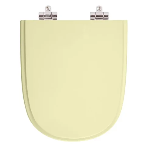 Assento Sanitário Poliester com Amortecedor Ezedra Bone (Bege Claro) para Vaso Ideal Standard
