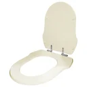 Ver imagem 2 de Assento Sanitário Poliester com Amortecedor Hampton Bege Claro (Biscuit) para Vaso Incepa
