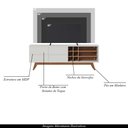 Ver imagem 3 de Rack Bancada Decorativa 180cm Sancho Off White/Freijó G73 - Gran Belo