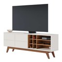 Ver imagem 2 de Rack Bancada Decorativa 180cm Sancho Off White/Freijó G73 - Gran Belo
