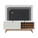 Ver imagem 6 de Rack Bancada Decorativa 180cm Sancho Off White/Freijó G73 - Gran Belo