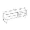 Ver imagem 4 de Rack Bancada Decorativa 180cm Sancho Off White/Freijó G73 - Gran Belo