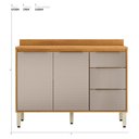 Ver imagem 2 de Balcão de Cozinha Plena 120 Cm Cinamon Nude Prime Tx - Demóbile