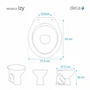 Ver imagem 2 de Assento Sanitário Poliester com Amortecedor Izy Caramelo para bacia Deca