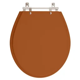 Assento Sanitário Poliester com Amortecedor Izy Caramelo para bacia Deca - 1