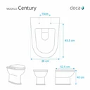 Ver imagem 2 de Assento Sanitário com Amortecedor Century Branco para Vaso Deca