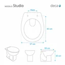 Ver imagem 2 de Assento Sanitário com Amortecedor Studio Branco para vaso Deca