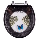 Ver imagem 2 de Tampa de Vaso e Lixeira Decorada Borboleta Preto