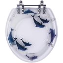 Ver imagem 2 de Tampa de Vaso e Lixeira Decorada Golfinhos do Mar