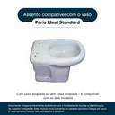 Ver imagem 4 de Tampa de Vaso Almofadada Paris Bege Claro para bacia Ideal Standard