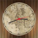 Ver imagem 1 de Relógio De Parede Mapa Mundo Senhor Dos Anéis Terra Média Decorações Interiores Quartz Silencioso