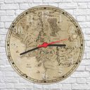 Ver imagem 4 de Relógio De Parede Mapa Mundo Senhor Dos Anéis Terra Média Decorações Interiores Quartz Silencioso