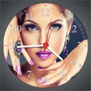 Ver imagem 1 de Relógio De Parede Salão De Beleza Cabeleleira Manicure Moda Maquiagem Fashion Hair Decorações