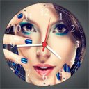 Ver imagem 2 de Relógio De Parede Salão De Beleza Cabeleleira Manicure Moda Maquiagem Fashion Hair Decorações
