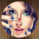 Ver imagem 1 de Relógio De Parede Salão De Beleza Cabeleleira Manicure Moda Maquiagem Fashion Hair Decorações