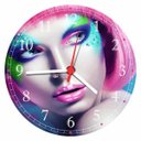 Ver imagem 3 de Relógio De Parede Salão De Beleza Cabeleleira Manicure Moda Maquiagem Fashion Hair Decorações
