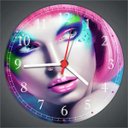 Ver imagem 1 de Relógio De Parede Salão De Beleza Cabeleleira Manicure Moda Maquiagem Fashion Hair Decorações