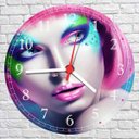Ver imagem 2 de Relógio De Parede Salão De Beleza Cabeleleira Manicure Moda Maquiagem Fashion Hair Decorações