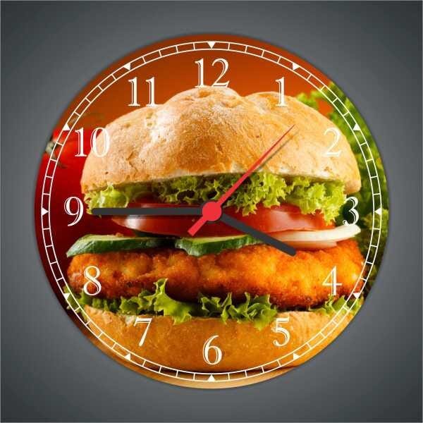 Relógio De Parede Hambúrguer Restaurantes Food Gourmet Quartz - 4