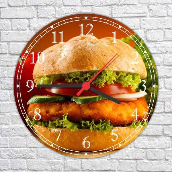 Relógio De Parede Hambúrguer Restaurantes Food Gourmet Quartz - 3
