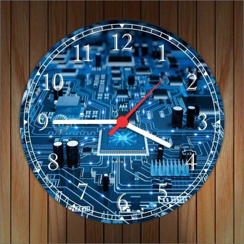 Relógio De Parede Informática Eletrônica Salas Decorações