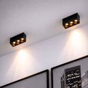 Ver imagem 3 de 3 Mini Spot LED Downlight Triplo Preto Sobrepor Sala LUZ05