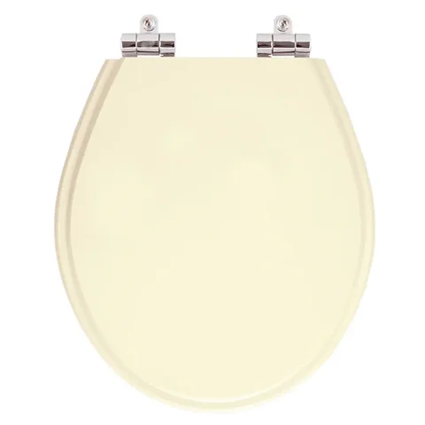 Assento Sanitário Poliester com Amortecedor Carina Bone (Bege Claro) para Vaso Ideal Standard
